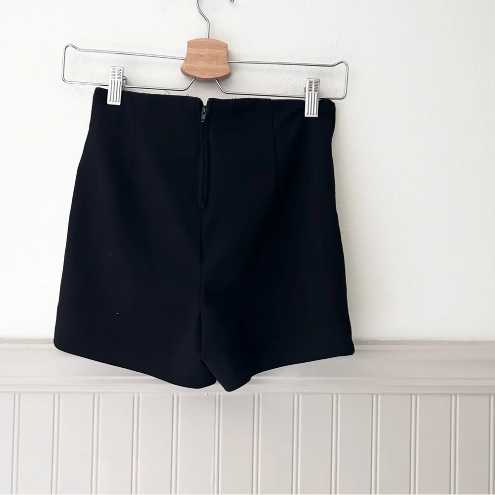 Y2K Charlotte Russe XS Black Lace-Up High Waist Shorts Stretch